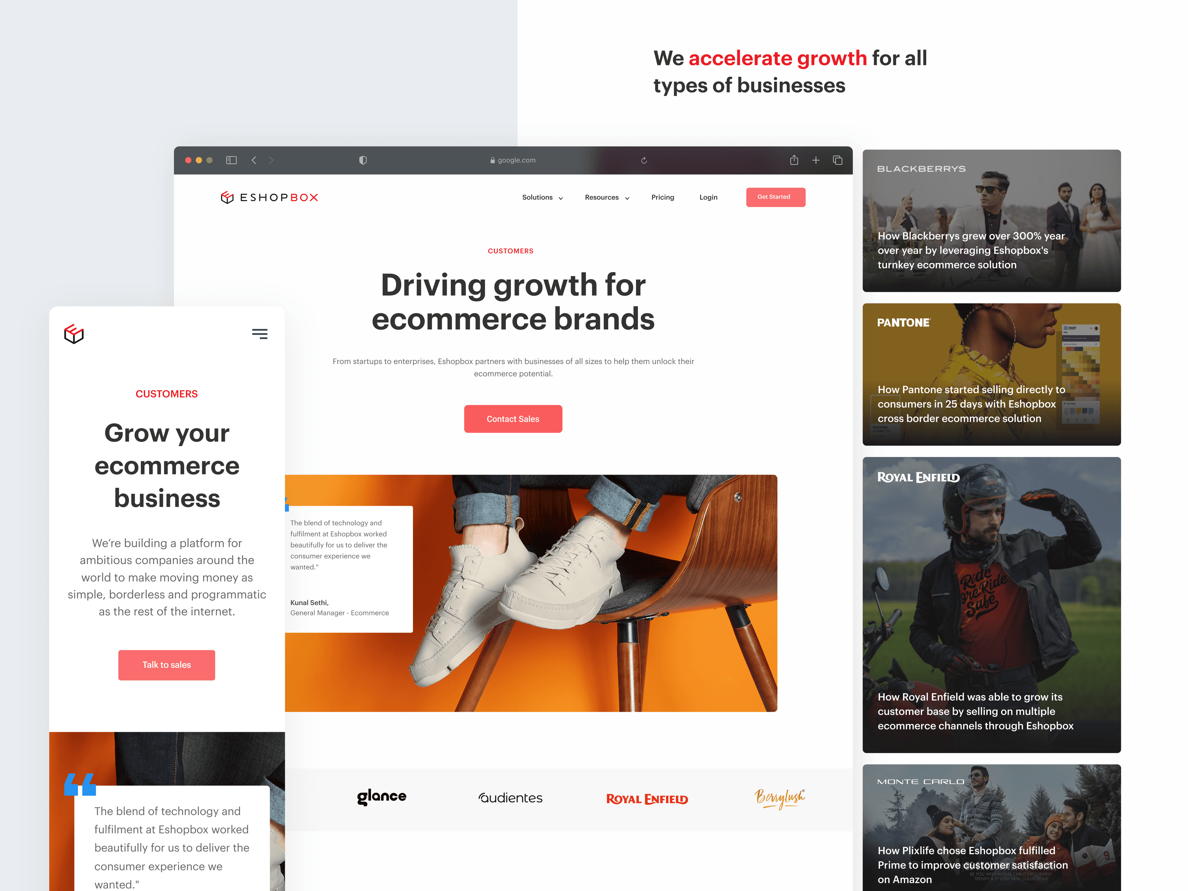 Eshopbox homepage hero