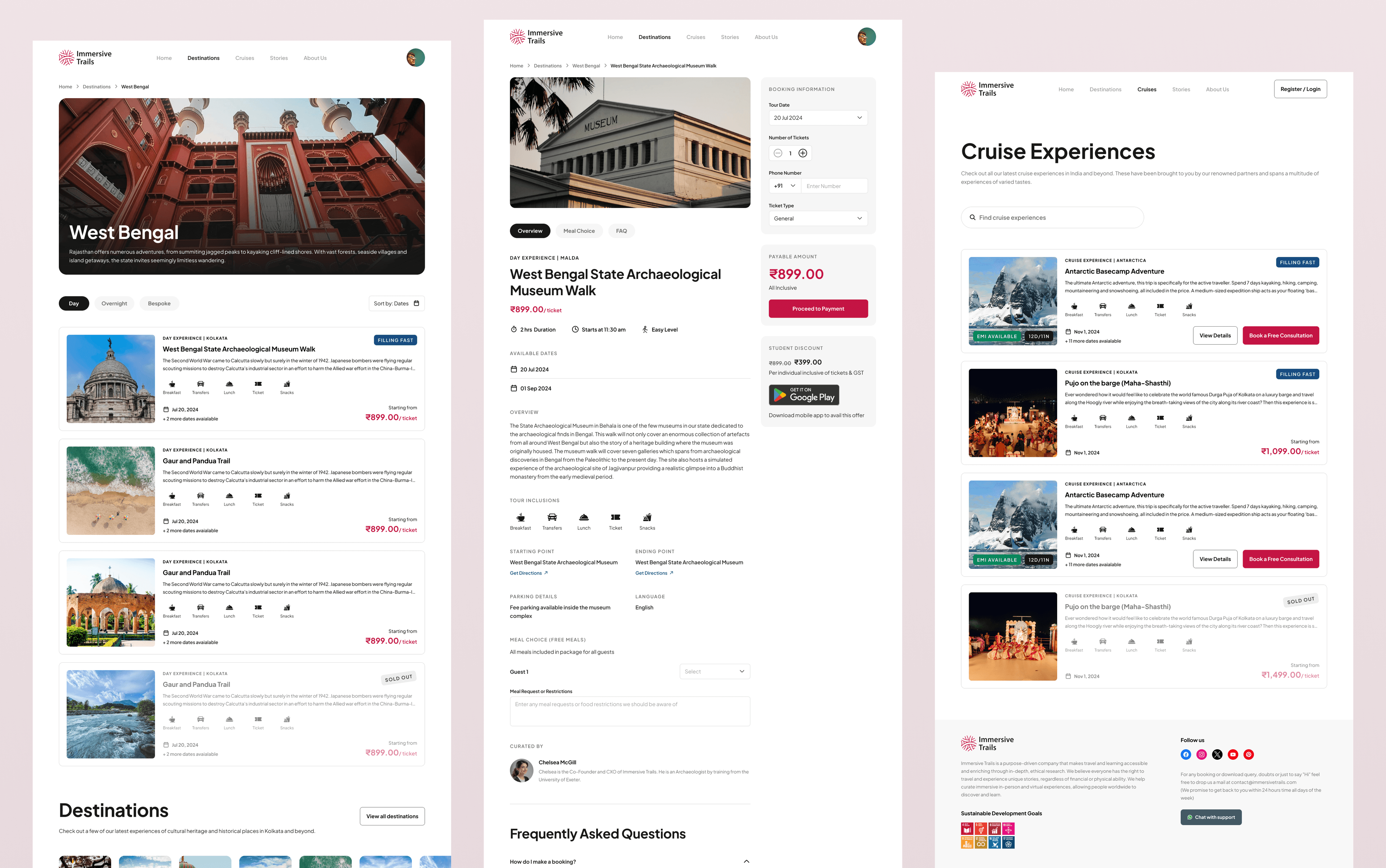 Immersive Trails tour detail page