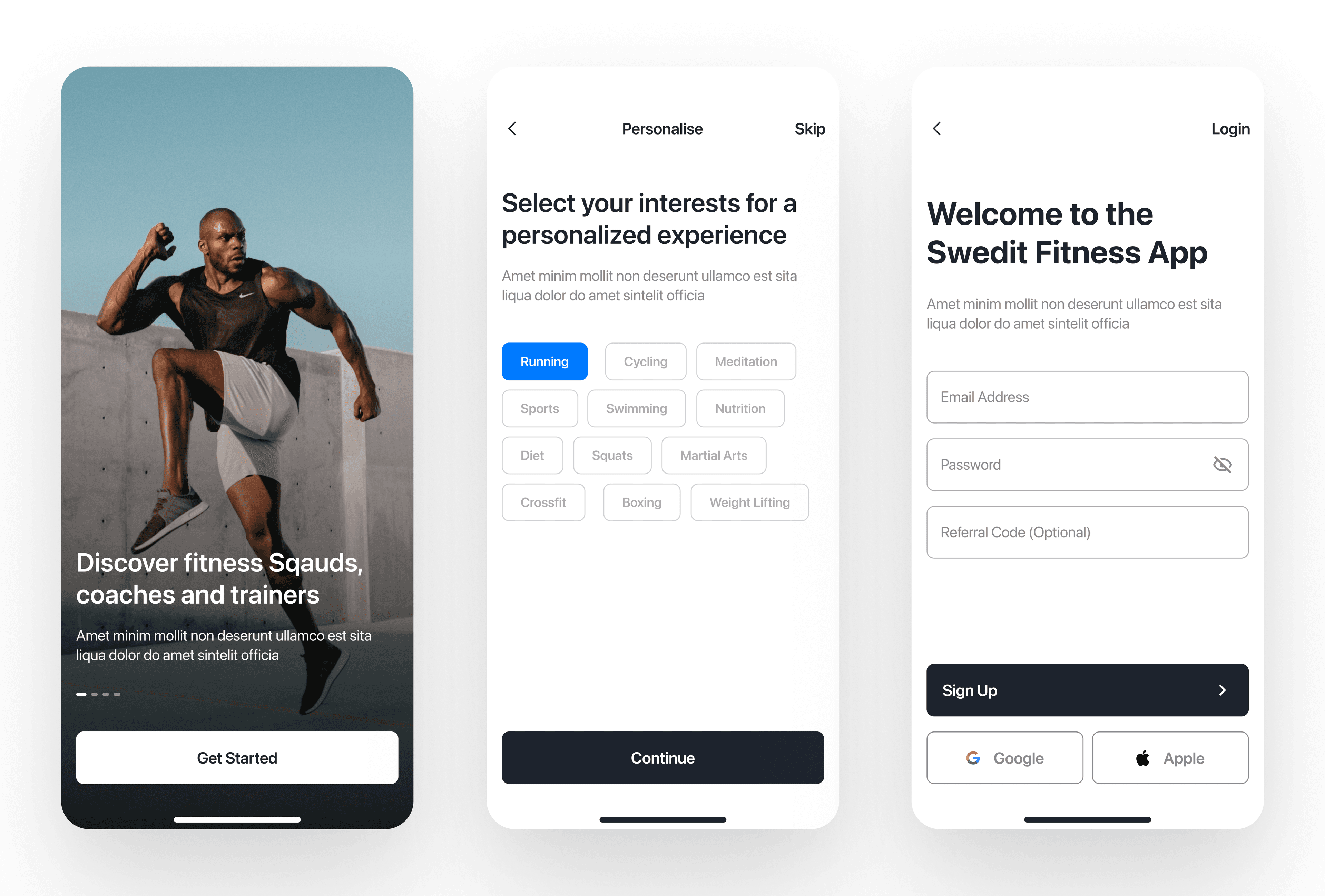Swedit dashboard